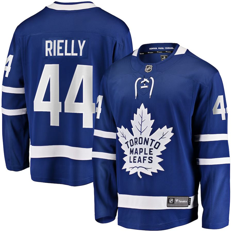 Men Toronto Maple Leafs #44 Morgan Rielly Fanatics Branded Blue Home Breakaway Player NHL Jersey